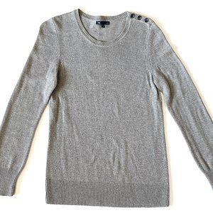 GAP Luxe Grey Crew Neck Angora Blend Sweater